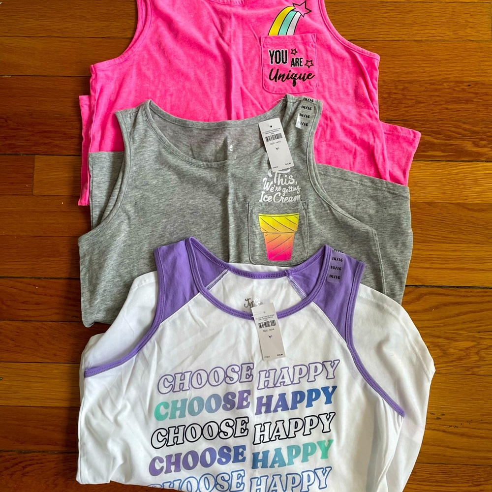 Justice 14/16 Tank tops (2/3 NWT)